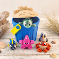 Beach Buddies in a Sand Pail Mini Playset