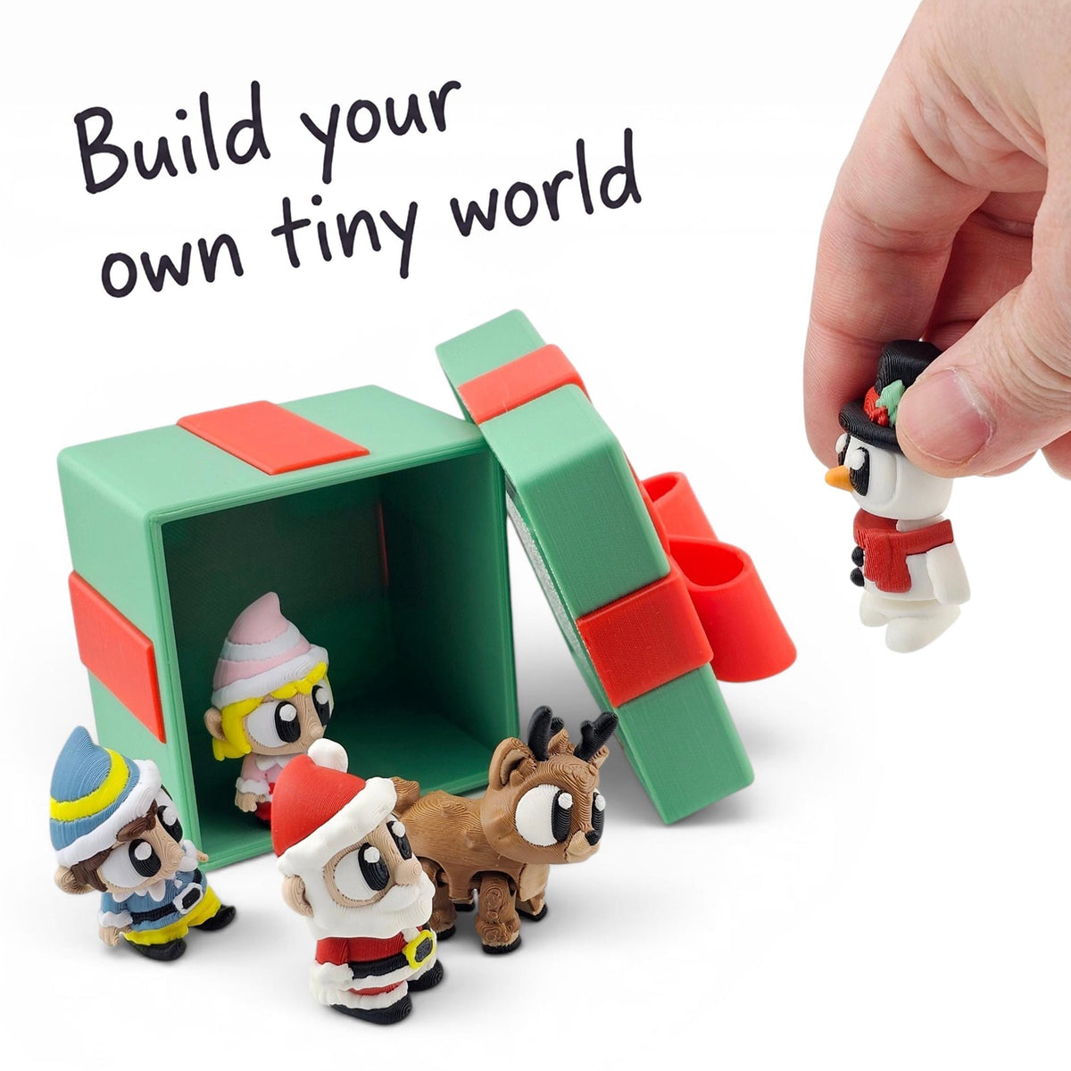 Holiday Helpers in a Present Mini Playset