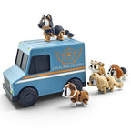 Pups in a Postal Truck Mini Playset