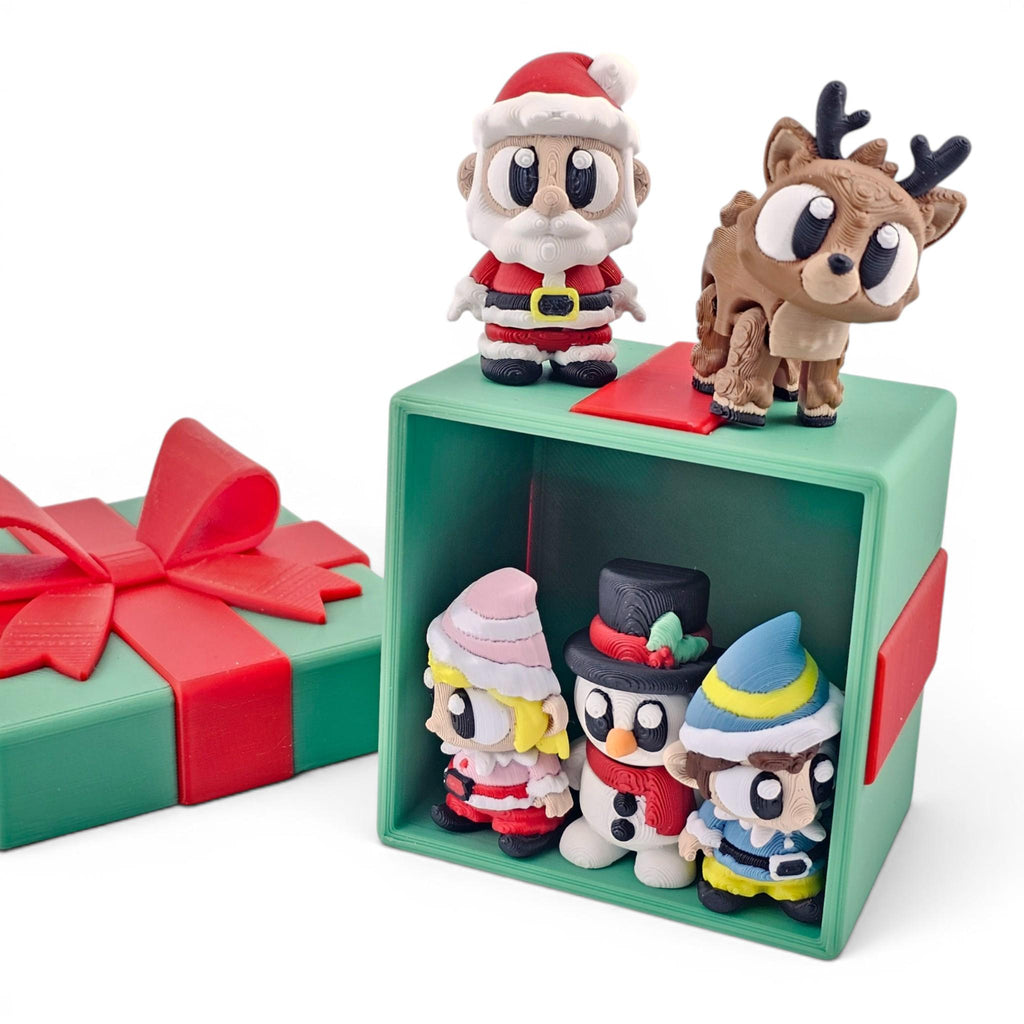 Holiday Helpers in a Present Mini Playset