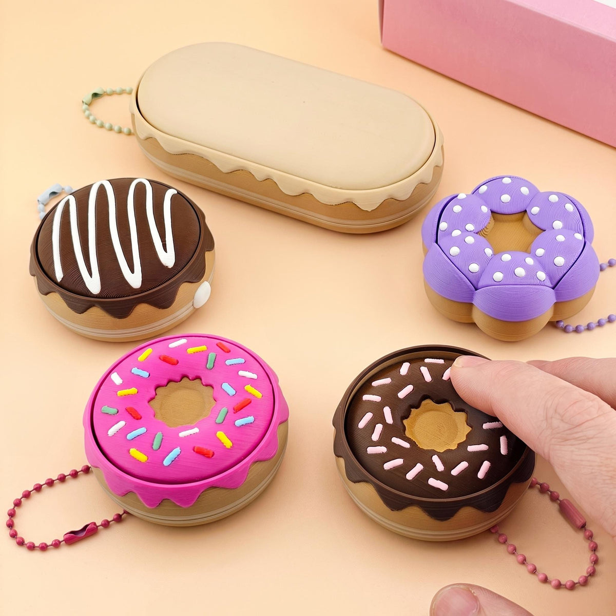 Mini Donut Clicker Fidget & Keychain