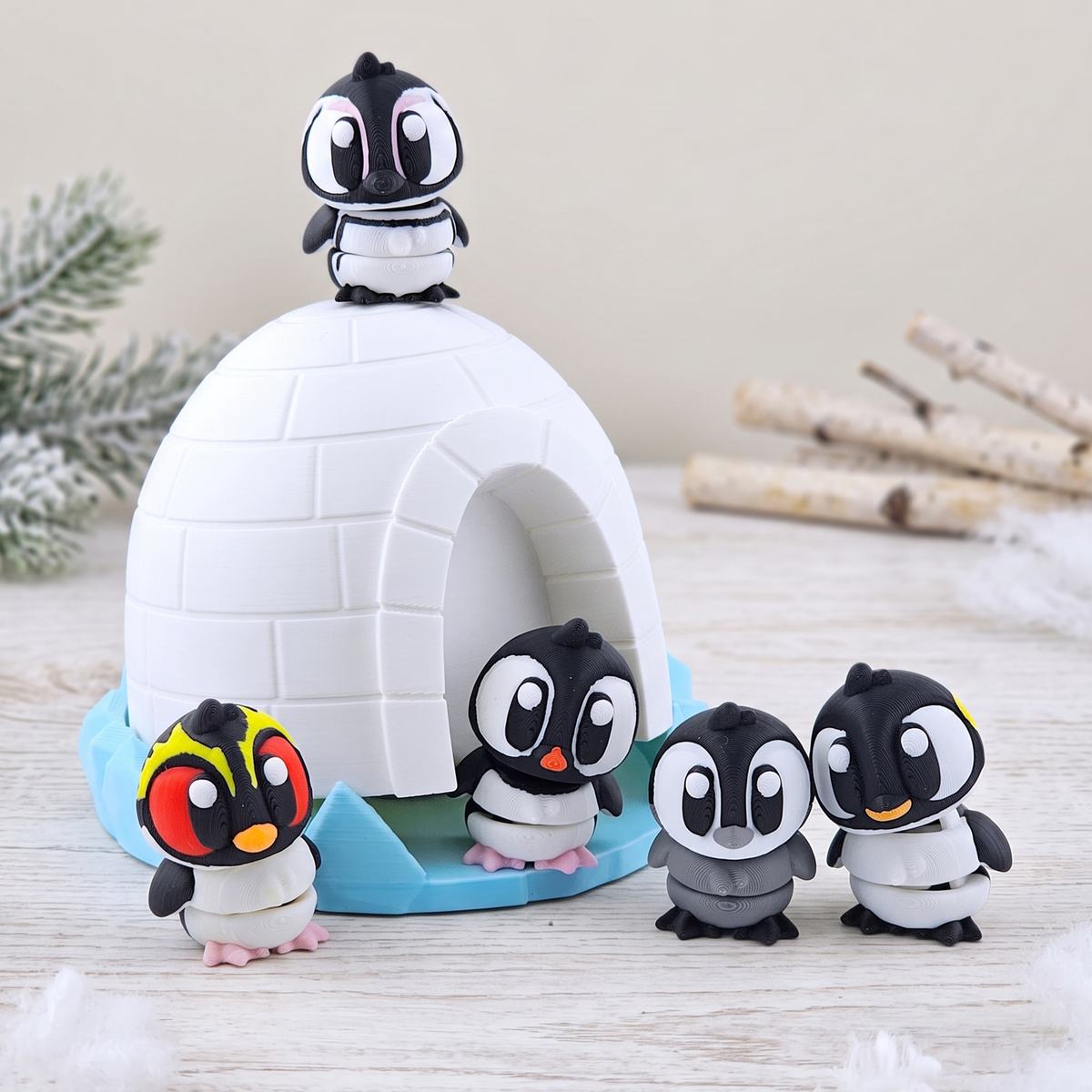 Penguins in an Igloo Mini Playset