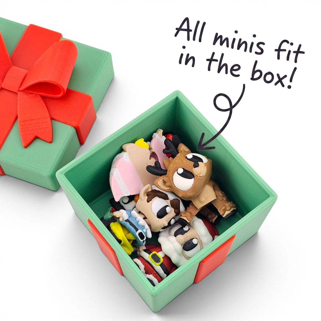 Holiday Helpers in a Present Mini Playset