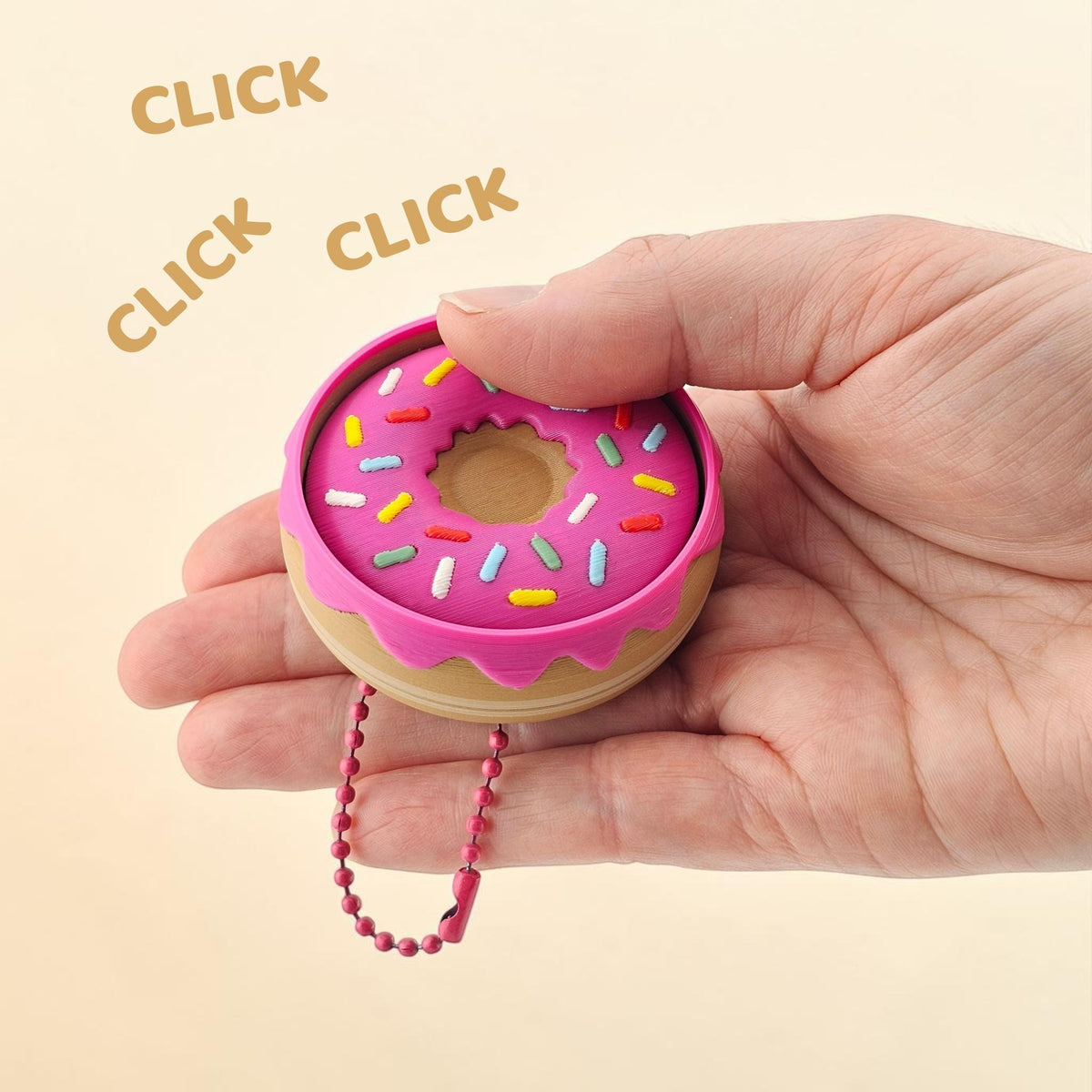 Mini Donut Clicker Fidget & Keychain