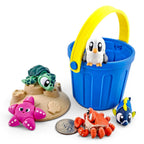 Beach Buddies in a Sand Pail Mini Playset