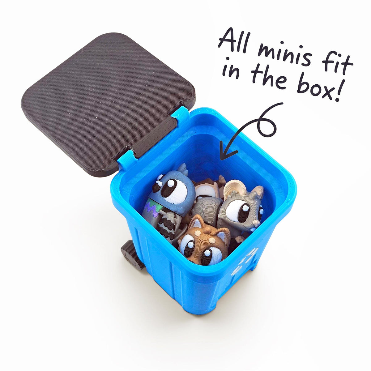 Rascals in a Recycling Bin Mini Playset - Urban Animals Pack