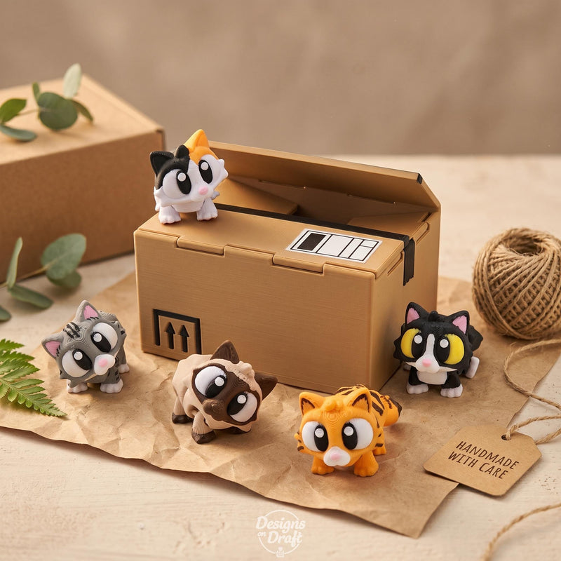 Cats in a Box Mini Playset